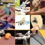 Professional Benchtop Polisher & Grinder, 0-10,000 RPM Adjustable for Jewelry, Rock Polishing, Gem Cutting, Metalcraft, and DIY Mini Table Saw Tasks