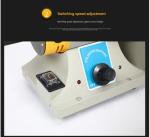 Professional Benchtop Polisher & Grinder, 0-10,000 RPM Adjustable for Jewelry, Rock Polishing, Gem Cutting, Metalcraft, and DIY Mini Table Saw Tasks