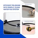 Hi-Tech Diamond 6" All-U-Need Lapidary Equipment, Flat Lap - Grinder Tool & Rock Polisher, Variable Speed Motor, Includes Rock Polishing Kit for Stones, Minerals, and Gem Shaping