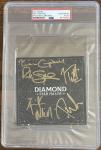 DEF LEPPARD SIGNED DIAMOND STAR HALOS AUTOGRAPHED ALBUM ART CARD PSA DNA COA