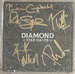 DEF LEPPARD SIGNED DIAMOND STAR HALOS AUTOGRAPHED ALBUM ART CARD PSA DNA COA