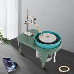 Gem Faceting Machine, Professional Jade Grinding Polishing Machine, 180W 110V Jewel Angle Polisher with Faceted Manipulator, Jewel Polishing Grinding Machine Flat Grinder (Style 2)