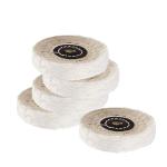 𝐋𝐮𝐨 𝐤𝐞 5 Pcs 3'' Cotton Polishing Wheel, 3/8'' Arbor Abrasive Buffing Wheel Fine Finishing Kits Lapidary Polishing Set for Bench Grinder/Buffer