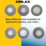 Drilax 6 inch Grit 800 Professional Quality High Density Diamond Coated Flat Lap Lapping Lapidary Wheel Disc Glass Jewelry Polishing Tool Grinding Sharpening Metal Back 1/2 Arbor (Grit800)