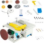 Gagalayong Table Saw, Gem Jade Grinder Polisher for Cutting Rocks, Rock Cutting Saw with Blade, Adjustable Speed Cutting Machine 800-10000rpm, Lapidary Saw for Cutting Grinding Engraving Polishing