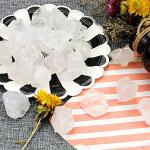 FIREBOOMOON 2lb/950g Rough Natural Clear Quartz Stone Raw Stone Gemstone Crystal Rock for Cabbing,Tumbling,Cutting,Polishing,Lapidary,Wire Wrapping,Healing Reiki,Jewelry Making,Decoration(White)