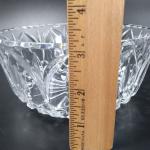 Clear Crystal Astor Crystal Bowl Cut Arches & Diamonds w Notched Rim & Star Base
