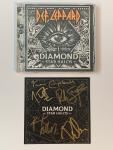 Def Leppard Diamond Star Halos CD + Signed Autographed Art Card JSA COA LOA