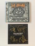 Def Leppard Diamond Star Halos CD + Signed Autographed Art Card JSA COA LOA