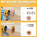 TM-2 Versatile Jewelry Polisher, Adjustable Speed Bench Buffer Grinder Polishing Buffing Machine with Accessory for Jewelry Metal Wood Dental Rock Jade DIY, 350W 110V