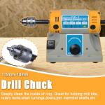 TM-2 Versatile Jewelry Polisher, Adjustable Speed Bench Buffer Grinder Polishing Buffing Machine with Accessory for Jewelry Metal Wood Dental Rock Jade DIY, 350W 110V