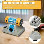 TM-2 Versatile Jewelry Polisher, Adjustable Speed Bench Buffer Grinder Polishing Buffing Machine with Accessory for Jewelry Metal Wood Dental Rock Jade DIY, 350W 110V