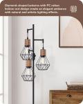 Dimmable Industrial Floor Lamp, Farmhouse Standing Lamp for Living Room, Diamond