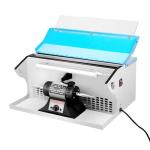 Jewelry Bench Polisher, 500W 110V 1/2 HP Benchtop Polishing Buffing Machine Adjustable Variable Speed Polishing Buffing Machine Buffer Grinder Dust Collector with Light for Polishing Aluminum, Chrome