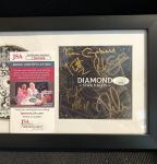 Def Leppard Signed Diamond Star Halos CD Booklet Framed & Matted W/ JSA COA