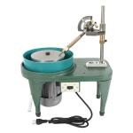 Gemstone Facer 2800RPM Gemstone Grinder Gemstone Grinder Polisher Polishing Machine Robotic Milling Tool Gemstone Cutting Tool 180W with 6-inch Polishing Disc (Green)