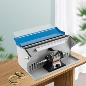 500W Jewelry Bench Polisher, 110V 1/2 HP Benchtop Polishing Buffing Machine Adjustable Variable Speed Polishing Buffing Machine Buffer Grinder Dust Collector with Light for Polishing Aluminum Chrome