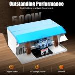 500W Jewelry Bench Polisher, 110V 1/2 HP Benchtop Polishing Buffing Machine Adjustable Variable Speed Polishing Buffing Machine Buffer Grinder Dust Collector with Light for Polishing Aluminum Chrome