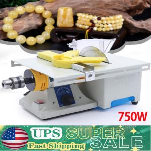 Mini Gem Grinding Polishing Machine Table Rock Saw Jewelry Lapidary Equipment US