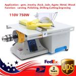 Mini Gem Grinding Polishing Machine Table Rock Saw Jewelry Lapidary Equipment US