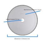 ChilternCasa 150mm 6" Lapidary Saw Blade,0.8mm Super Thin Diamond Rock Saws 5/8" Arbor Cutting Trim Tools for Gemstone Stone Tiles Porcelain
