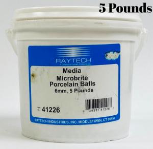 Raytech 41226 Porcelain Polishing Media Balls 6mm 5 lbs