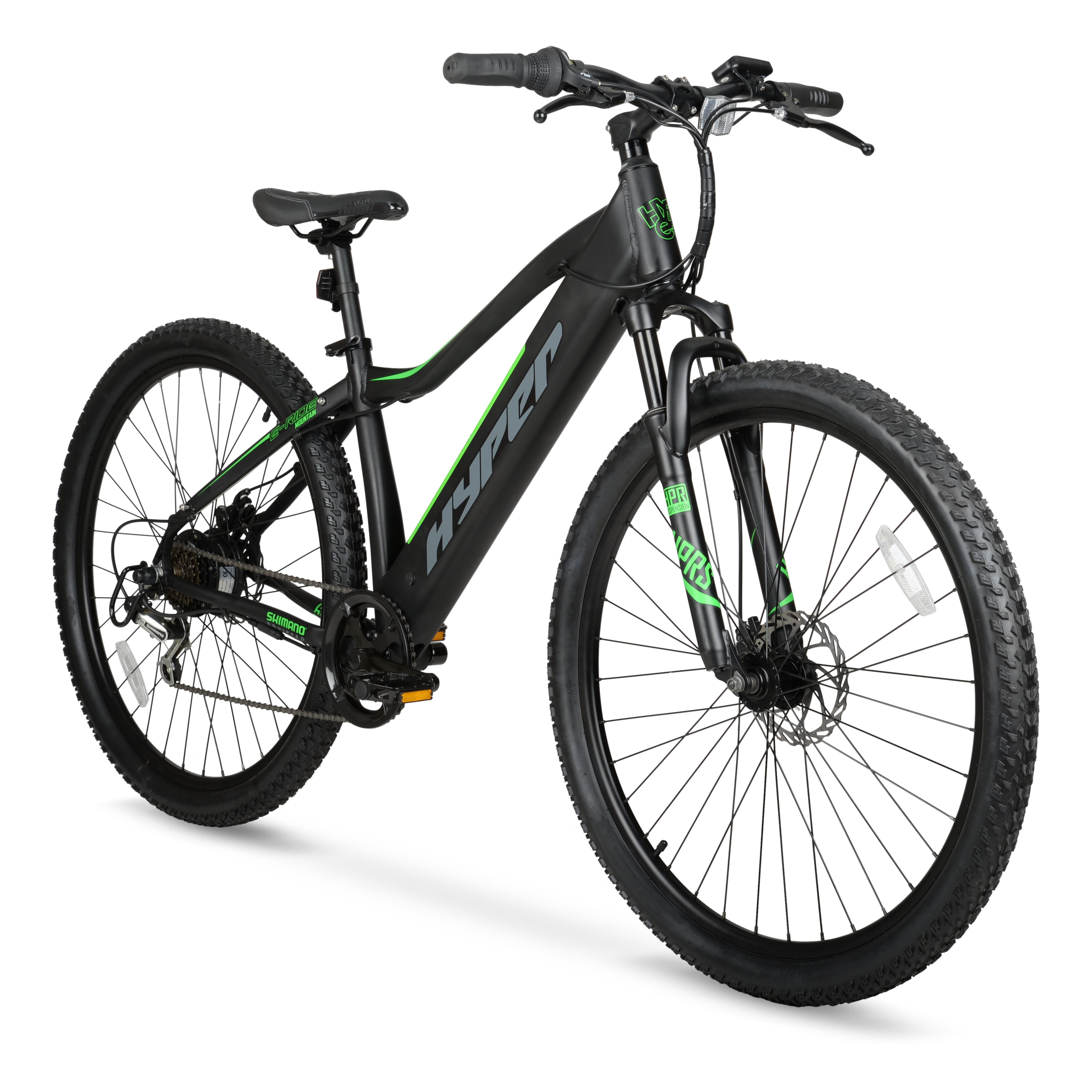 Hyper Electric Mountain Bike, 29 In. Wheels, Black
