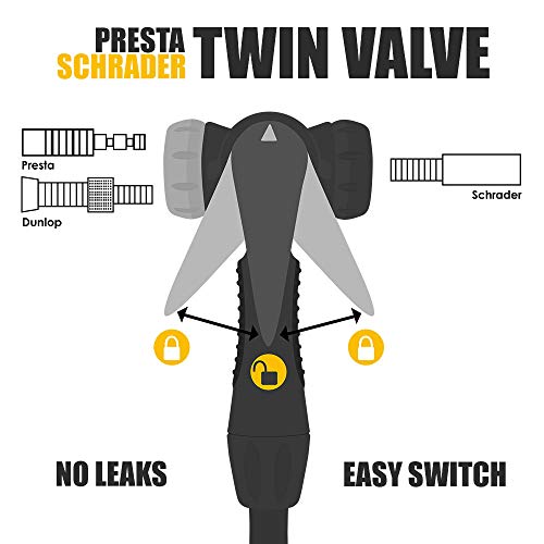 Durable Steel Bike Pump with Smart Valve Head