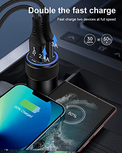 Dual Port Fast Car Charger for Phones