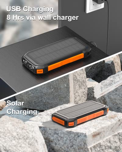 Hiluckey Solar Power Bank Charger: Fast Charging, Portable
