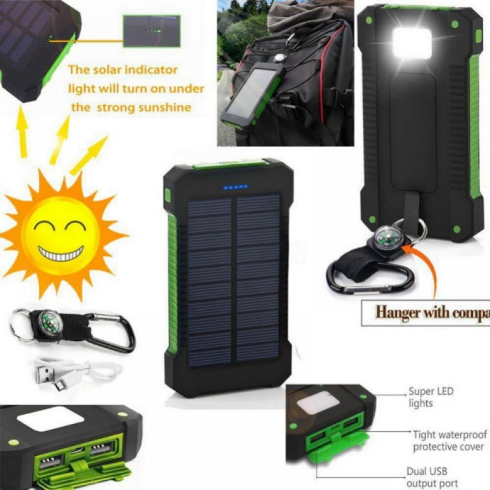 Waterproof Solar Power Bank for Phones: 50000mah Dual-USB