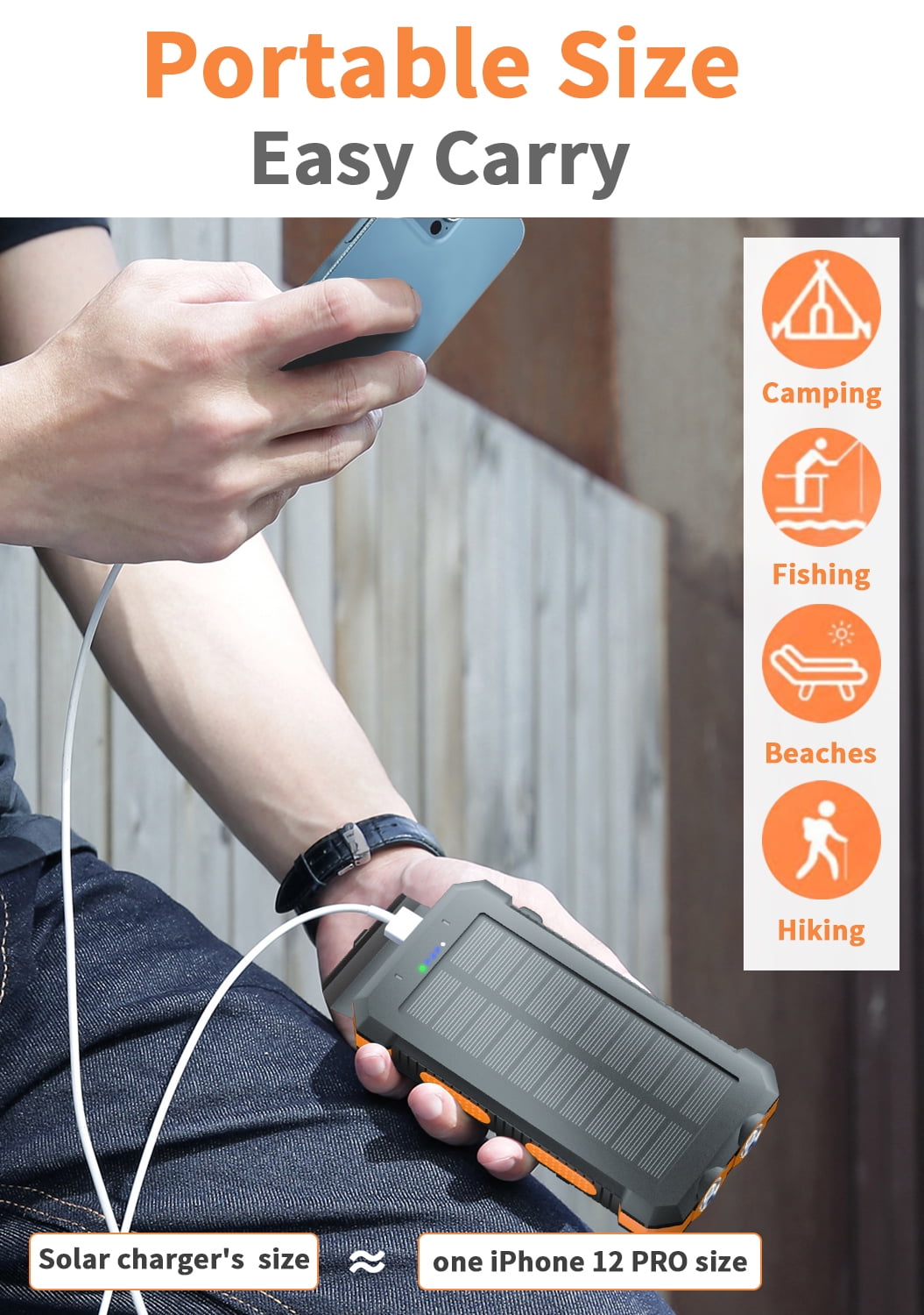 30000mAh Solar Power Bank for Cell Phone