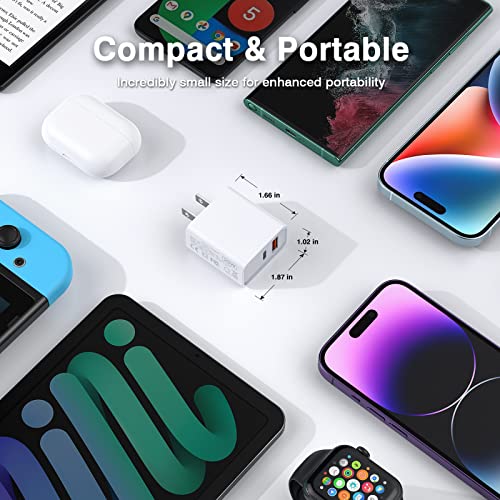 Dual Port USB C Wall Charger 20W