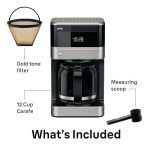 12-Cup Black Braun Brew Sense Coffee Maker