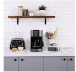 12-Cup Programmable Coffeemaker, Rapid Brew, Brushed Metallic