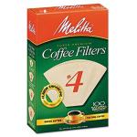 Melitta No. 4 Coffee Paper Filter, Natural Brown