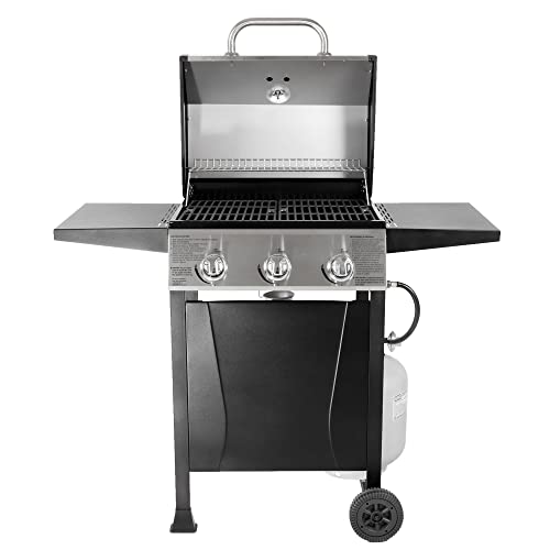 Outdoor 3 Burner Propane Gas Grill with Lid