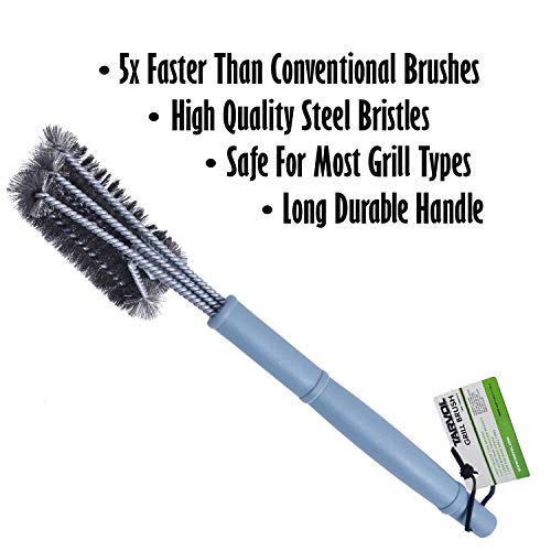 18" Stainless Steel BBQ Grill Brush - Perfect for Grates