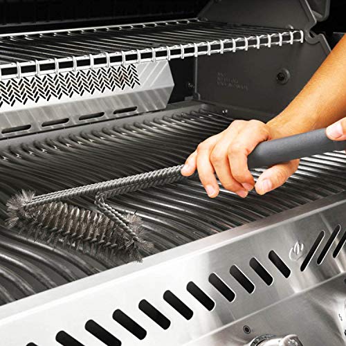 18" Stainless Steel BBQ Grill Brush - Perfect for Grates