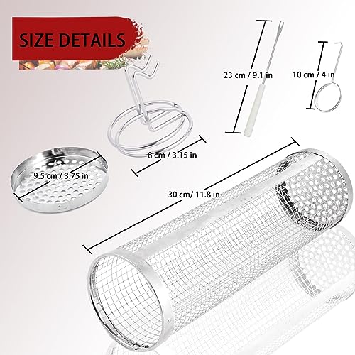 Stainless Steel Outdoor Grill Baskets - Large Set