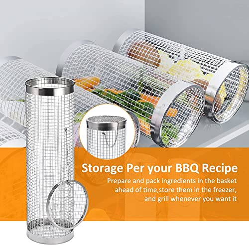 Stainless Steel Outdoor Grill Baskets - Large Set