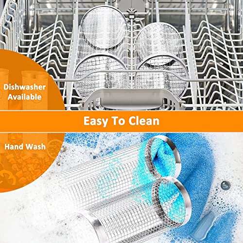Stainless Steel Outdoor Grill Baskets - Large Set