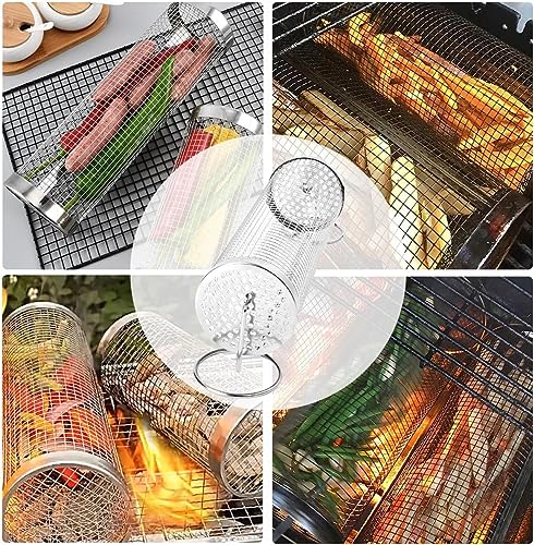 Stainless Steel Outdoor Grill Baskets - Large Set