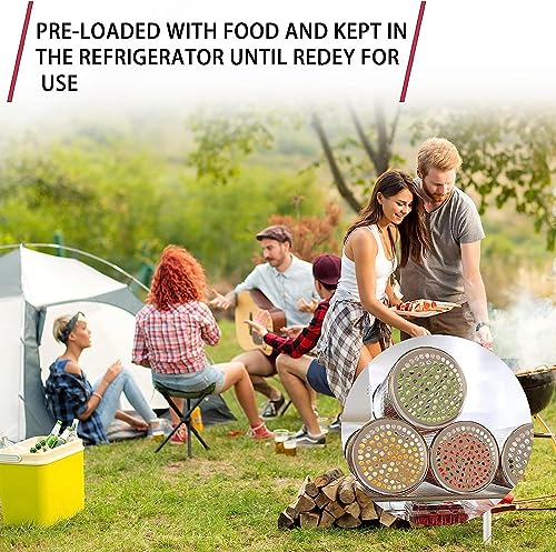Stainless Steel Outdoor Grill Baskets - Large Set