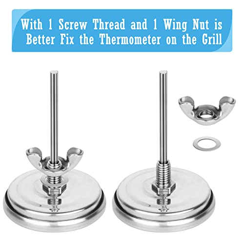 Charcoal Grill Temp Gauge with Fahrenheit and Heat Indicator