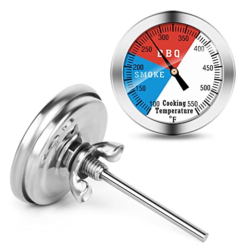 Charcoal Grill Temp Gauge with Fahrenheit and Heat Indicator