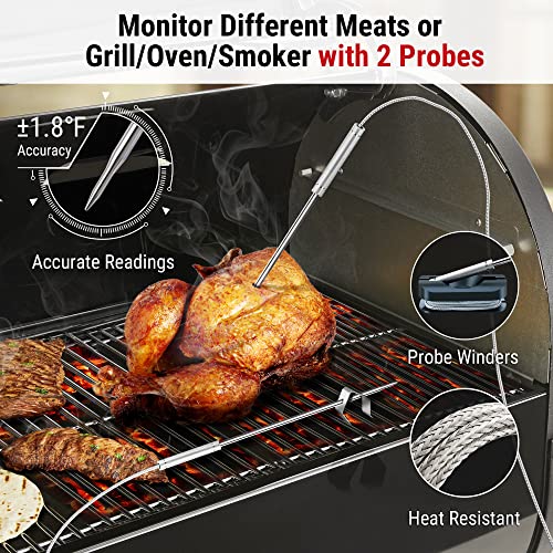 ThermoPro TP910 Bluetooth Meat Thermometer with 2 Probes