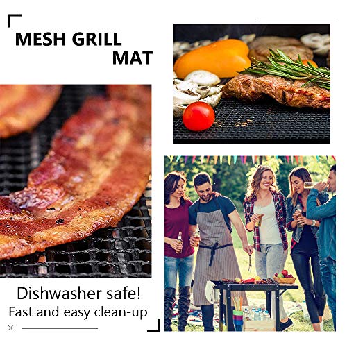 LOOCH BBQ Nonstick Grill Mat Set - 5-Piece, Heavy Duty