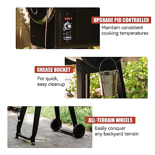 Portable Wood Pellet BBQ Grill with Automatic Temperature Control