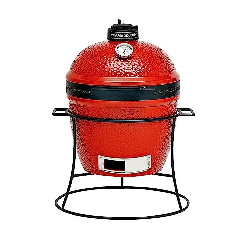 Portable Kamado Joe Grill 13.5" with Cart and Heat Deflectors